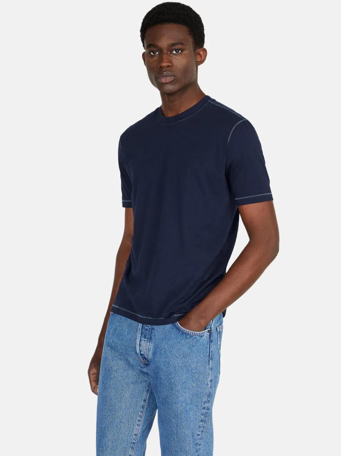 Men Sisley T-Shirts<100% Cotton T-Shirt
