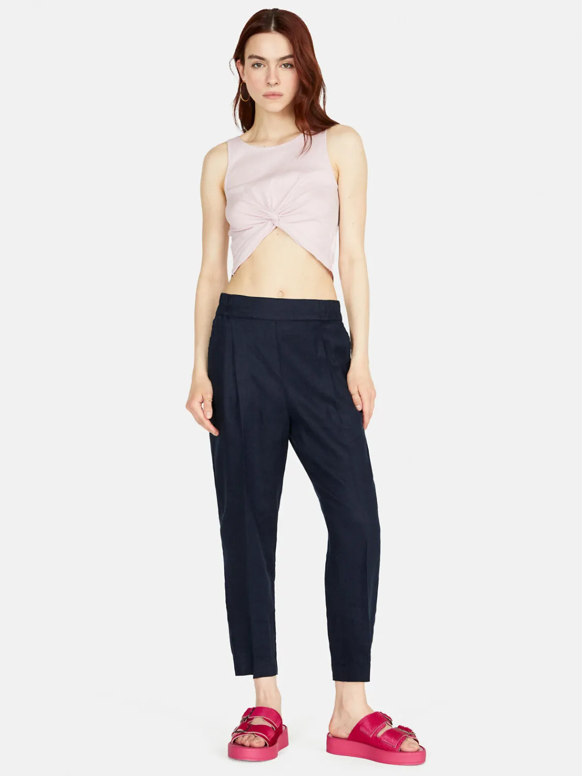 Women Sisley Trousers<100% Linen Joggers