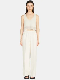 Women Sisley Trousers<100% Linen Palazzo Trousers