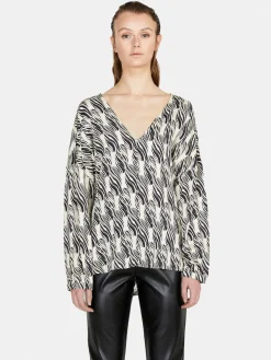 Women Sisley Shirts & Blouses<Blouse In Printed Satin