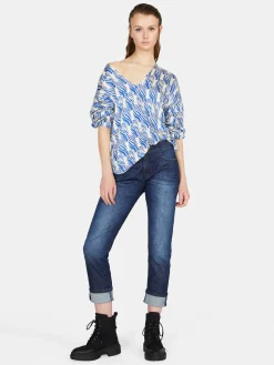 Women Sisley Shirts & Blouses<Blouse In Printed Satin
