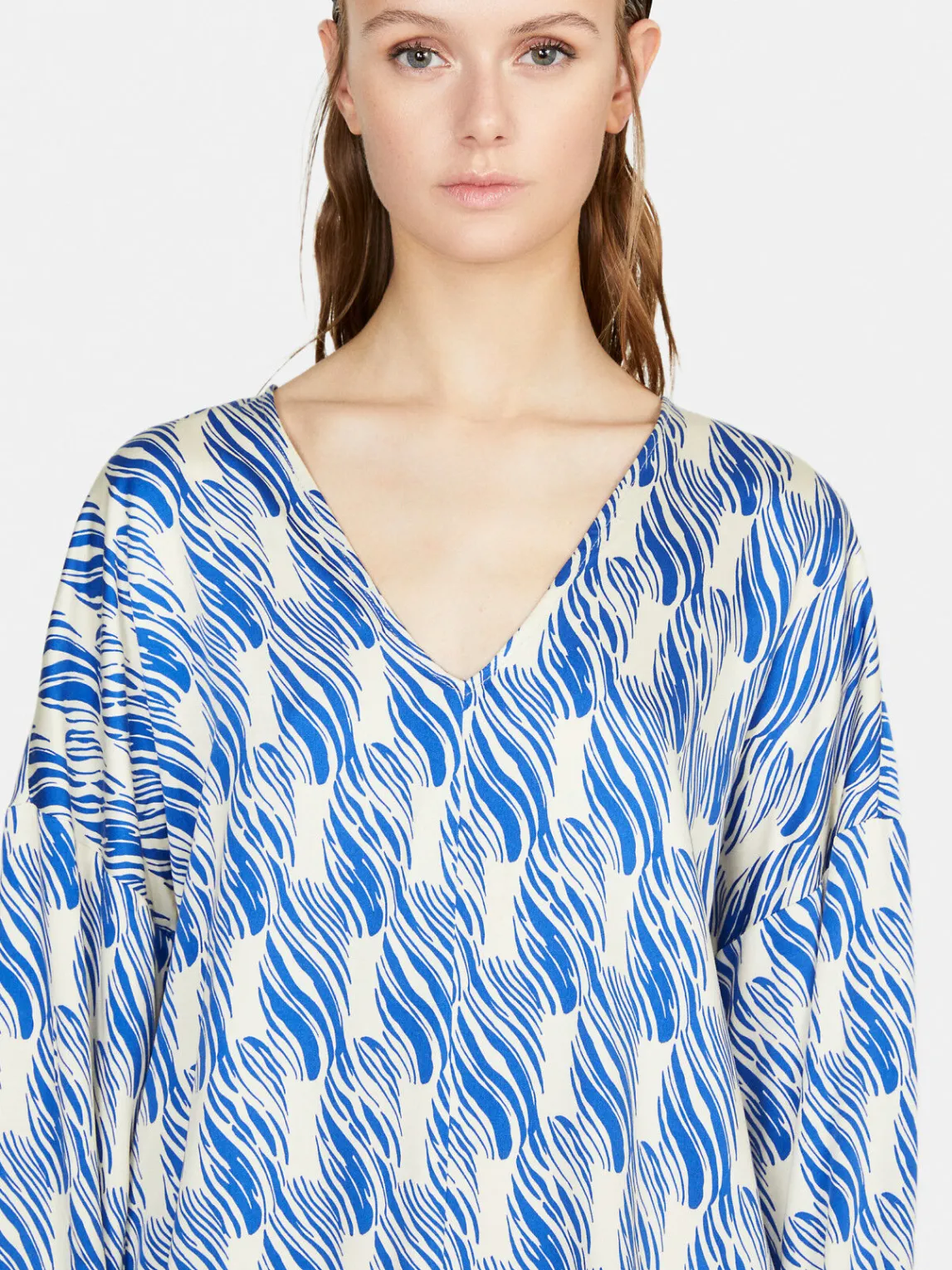 Women Sisley Shirts & Blouses<Blouse In Printed Satin