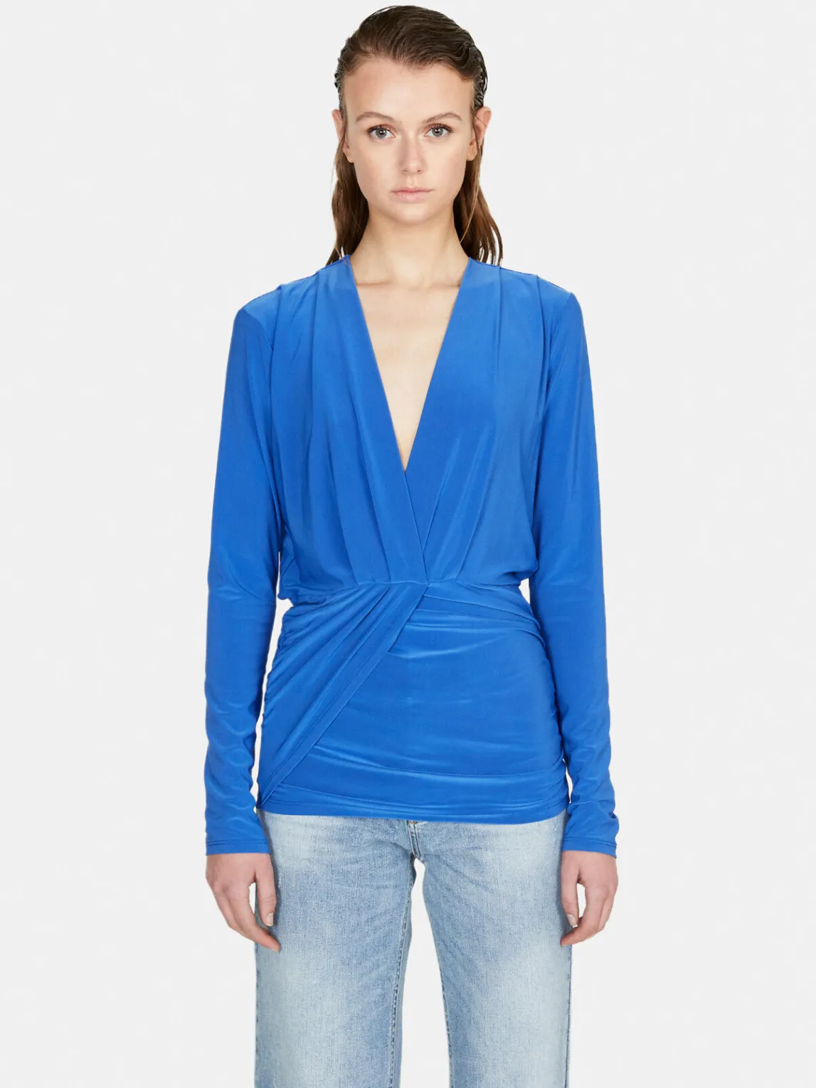 Women Sisley Shirts & Blouses<Blouse With Draping
