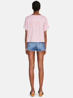 Women Sisley Tops & T-Shirts<Boxy Fit T-Shirt With Gathering