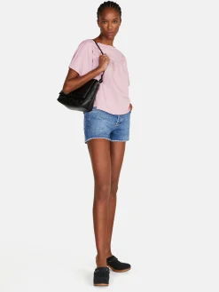 Women Sisley Tops & T-Shirts<Boxy Fit T-Shirt With Gathering