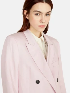 Women Sisley Jackets & Coats<Boy Fit Jacket In Linen Blend