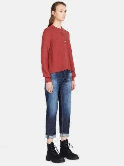 Women Sisley Jumpers & Knitwear<Cardigan With Ruffled Straps