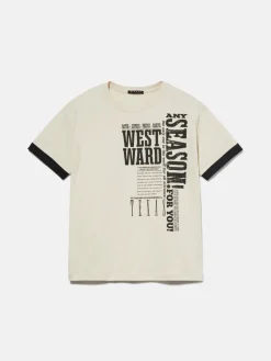 Boys Sisley Shirts & T-Shirts<Clashing T-Shirt With Print