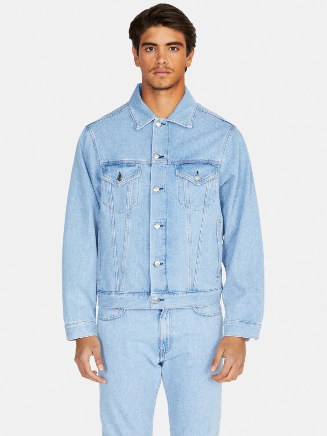 Men Sisley Jackets & Coats<Comfort Fit Denim Jacket