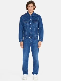 Men Sisley Jackets & Coats<Comfort Fit Denim Jacket