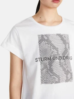 Women Sisley Tops & T-Shirts<Crew Neck T-Shirt With Print