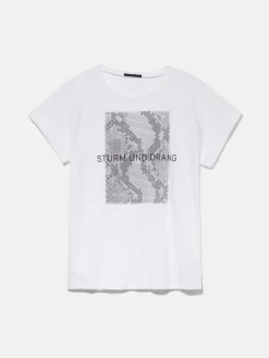Women Sisley Tops & T-Shirts<Crew Neck T-Shirt With Print