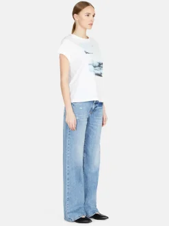 Women Sisley Tops & T-Shirts<Crew Neck T-Shirt With Print