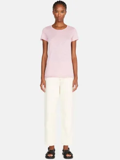 Women Sisley Tops & T-Shirts<Crew Neck T-Shirt With Raw Cut