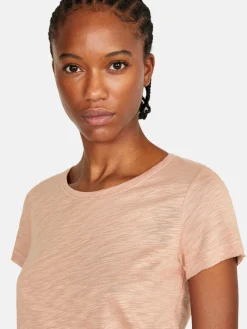 Women Sisley Tops & T-Shirts<Crew Neck T-Shirt With Raw Cut