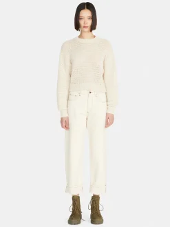Women Sisley Jumpers & Knitwear<Crochet Look Sweater