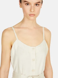 Women Sisley Dresses<Cropped 100% Linen Jumpsuit