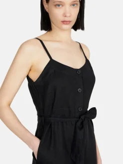 Women Sisley Dresses<Cropped 100% Linen Jumpsuit