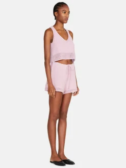 Women Sisley Tops & T-Shirts<Cropped Open-Knit Top