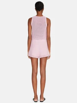 Women Sisley Tops & T-Shirts<Cropped Open-Knit Top