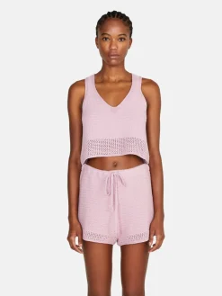 Women Sisley Tops & T-Shirts<Cropped Open-Knit Top