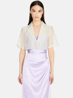 Women Sisley Jackets & Coats<Cropped Organza Jacket