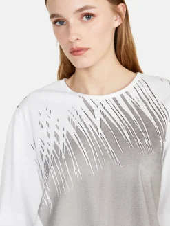Women Sisley Tops & T-Shirts<Cropped Oversized Fit T-Shirt With Print
