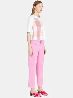 Women Sisley Tops & T-Shirts<Cropped Oversized Fit T-Shirt With Print