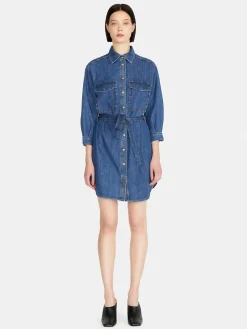 Women Sisley Dresses<Denim Shirt Dress With Belt