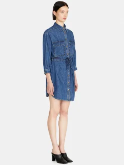 Women Sisley Dresses<Denim Shirt Dress With Belt
