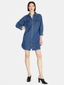 Women Sisley Dresses<Denim Shirt Dress With Belt