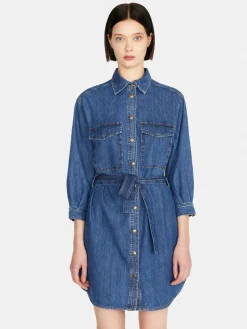 Women Sisley Dresses<Denim Shirt Dress With Belt