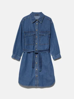 Women Sisley Dresses<Denim Shirt Dress With Belt