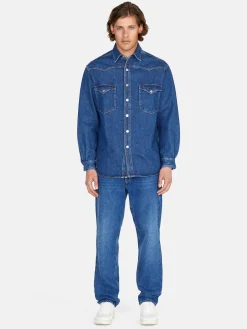 Men Sisley Jackets & Coats<Denim Shirt-Jacket