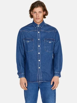 Men Sisley Jackets & Coats<Denim Shirt-Jacket
