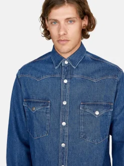 Men Sisley Jackets & Coats<Denim Shirt-Jacket