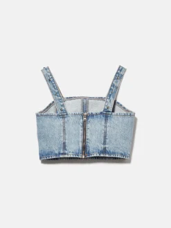 Girls Sisley Tops & T-Shirts<Denim Top With Studs