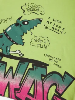 Boys Sisley Shirts & T-Shirts<Graffiti Print T-Shirt