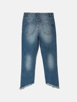 Girls Sisley Trousers & Skirts<High-Waisted Jeans With Rips