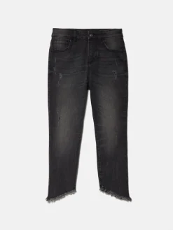 Girls Sisley Trousers & Skirts<High-Waisted Jeans With Rips