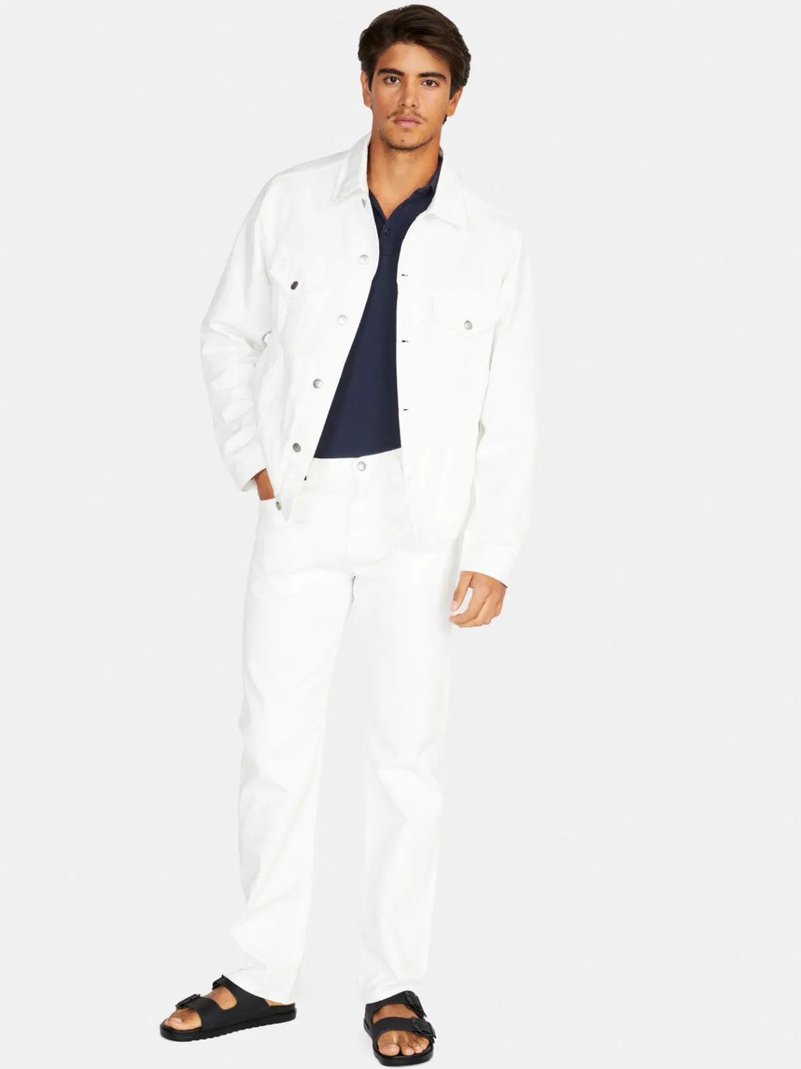 Men Sisley Jackets & Coats<Jacket In Colored Denim