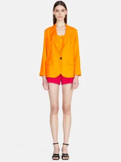 Women Sisley Jackets & Coats<Jacket In Linen Blend