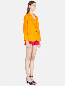Women Sisley Jackets & Coats<Jacket In Linen Blend