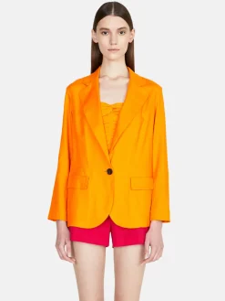 Women Sisley Jackets & Coats<Jacket In Linen Blend