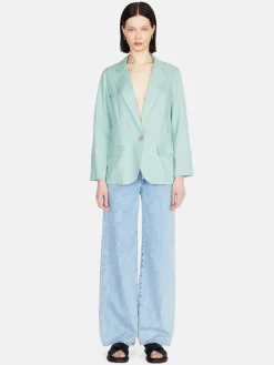 Women Sisley Jackets & Coats<Jacket In Linen Blend