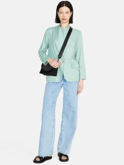 Women Sisley Jackets & Coats<Jacket In Linen Blend