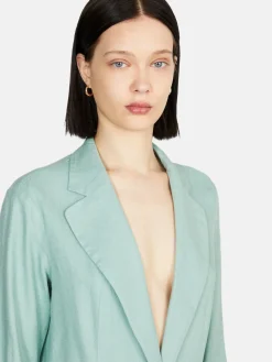 Women Sisley Jackets & Coats<Jacket In Linen Blend