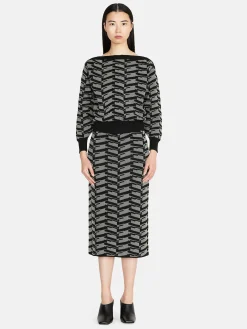 Women Sisley Skirts<Jacquard Midi Skirt