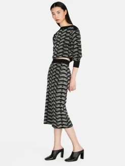 Women Sisley Skirts<Jacquard Midi Skirt