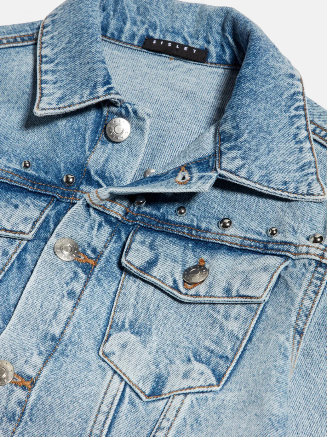 Girls Sisley Jackets & Coats<Jean Jacket With Studs